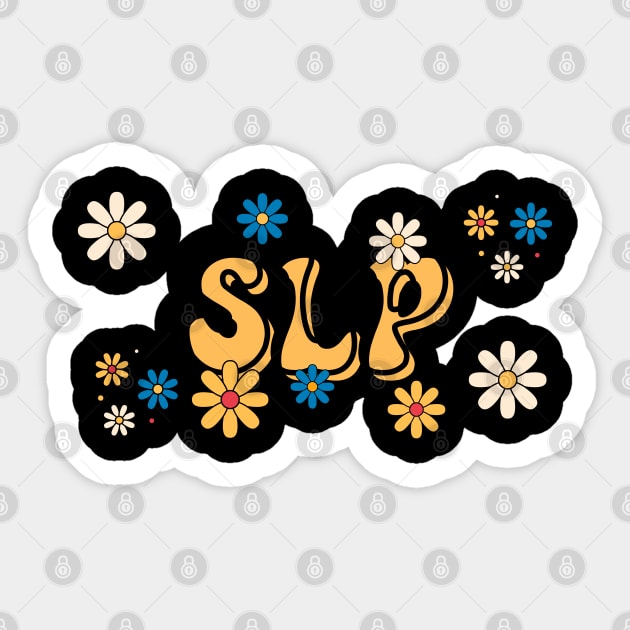 SLP Speech Language Pathologist Daisy Sticker by Daisy Blue Designs